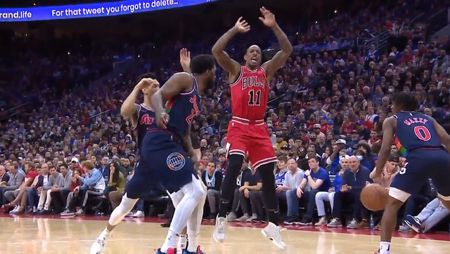  恩比德统治内线轰四十加二十，七六人轻取公牛获三连胜  